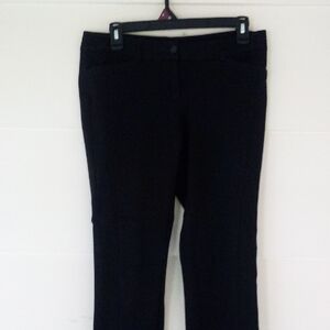 Black Women's Straight Leg Pants 15 Waist 28 Length 7 Inch Rise